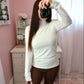 Butter Turtleneck Top - White