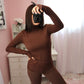 Butter Turtleneck Top - Chocolate