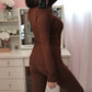 Butter Turtleneck Top - Chocolate