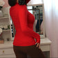 Butter Turtleneck Top - Ruby