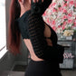 Crotchet Knit Bolero - Black