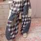 Pretty Plaid Joggers - Blue