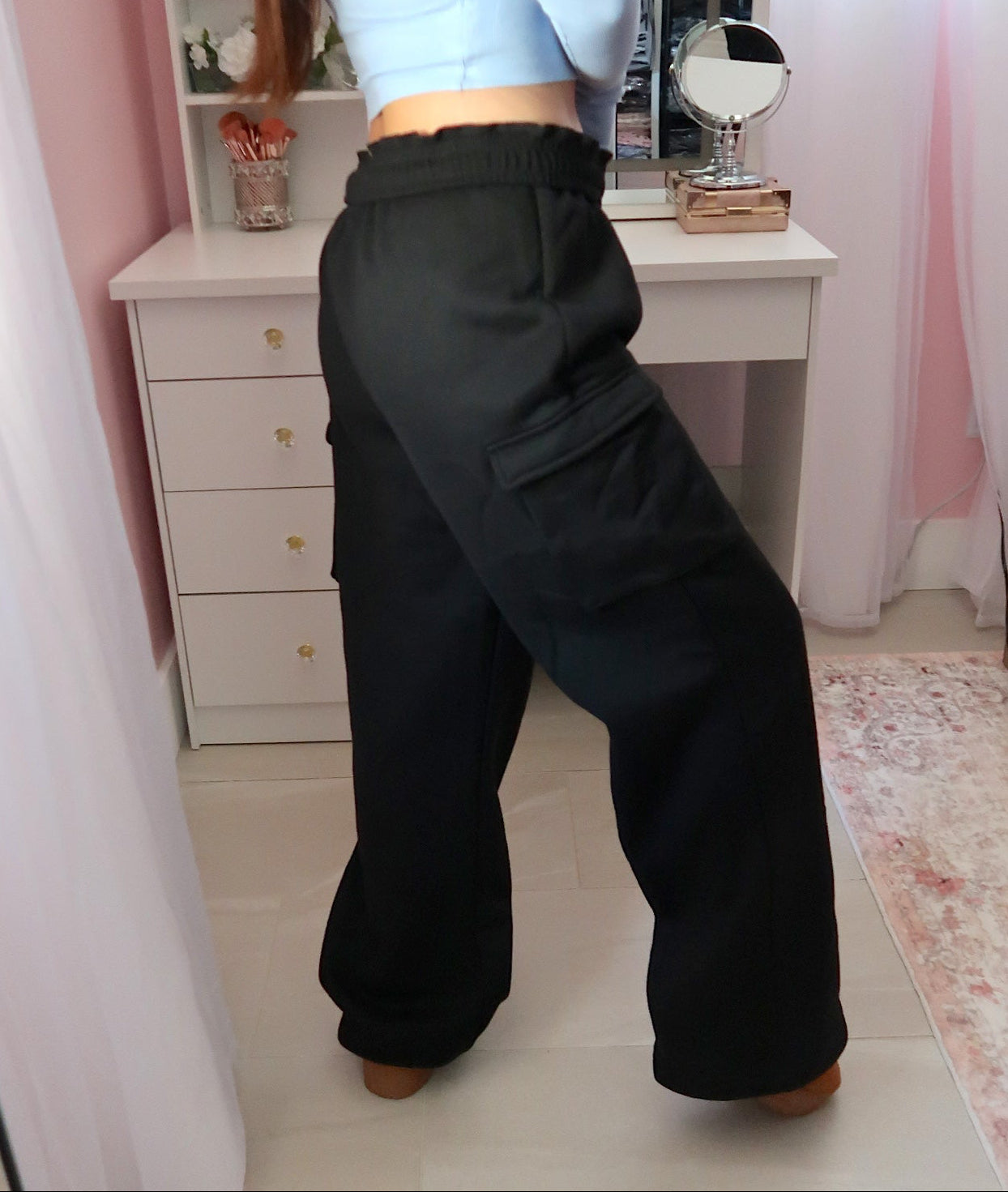 High Waist Cargo Sweatpants