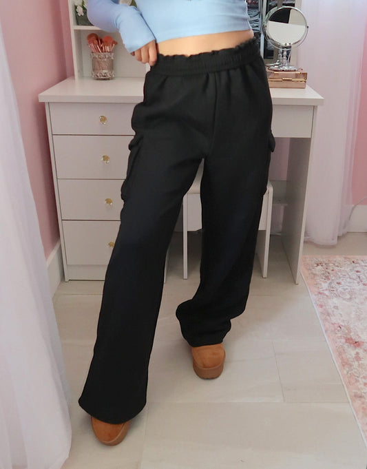 High Waist Cargo Sweatpants