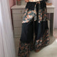 Dark Floral Wide Leg Pant