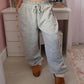 Cute Waist Joggers - Heather Gray