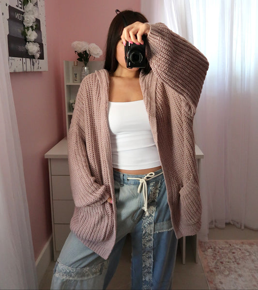 Slouchy Hooded Cardigan