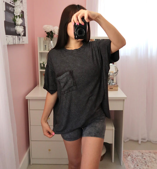 Vintage Wash Soft Tee - Black