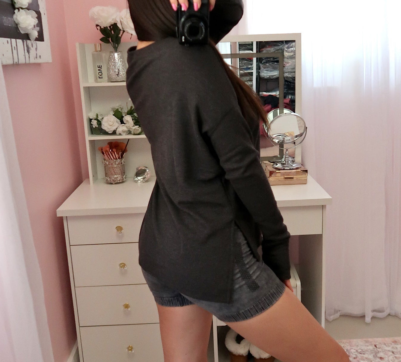 Waffle Long Sleeve - Black