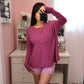 Waffle Long Sleeve - Plum
