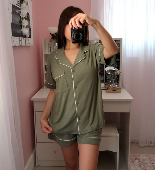 Classic Summer PJ's - Light Olive