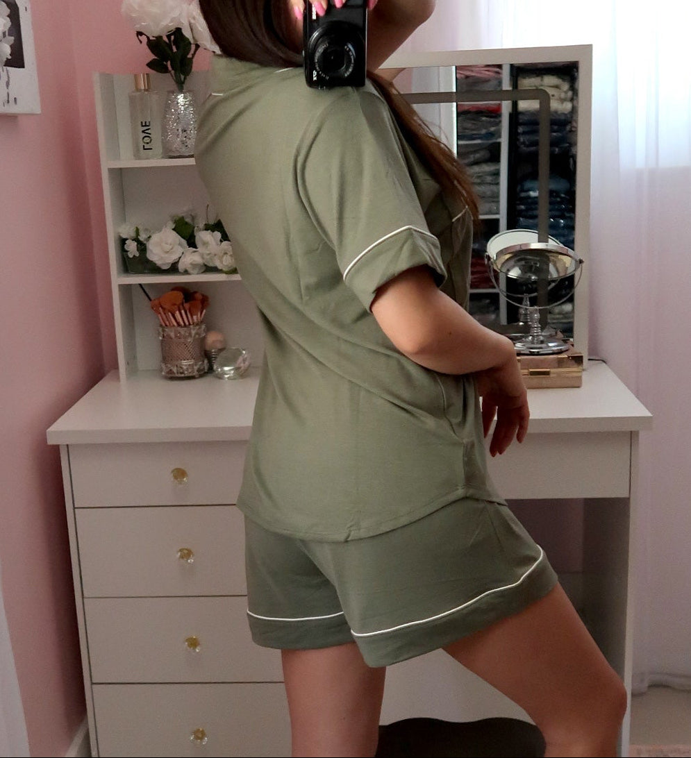 Classic Summer PJ's - Light Olive