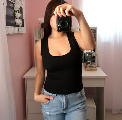 Seamless U-Neck Tank with built-in (6 colors available)