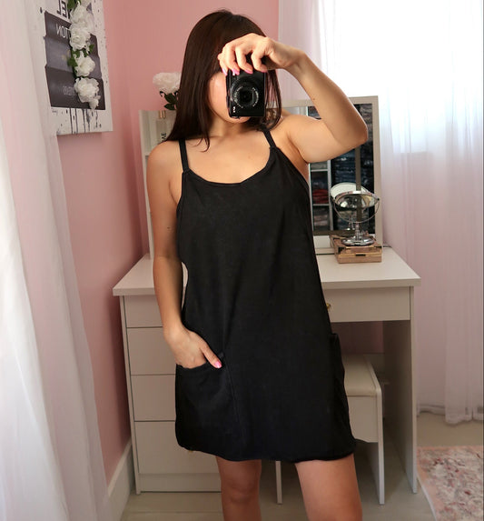 Cute Throw On Romper Dress