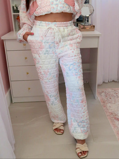 Quilted Pastel Joggers (2 colors available)
