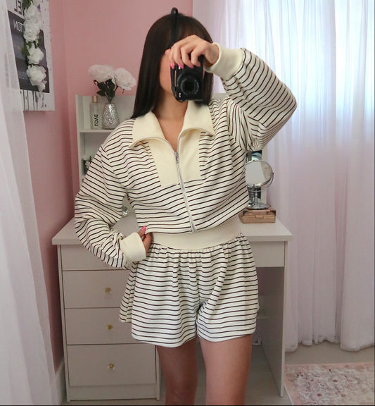 Striped Sweater Romper