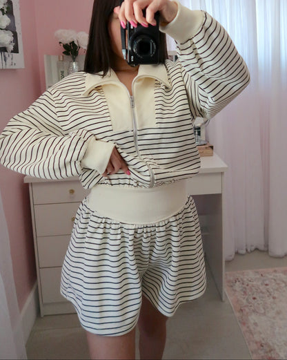 Striped Sweater Romper (Medium)