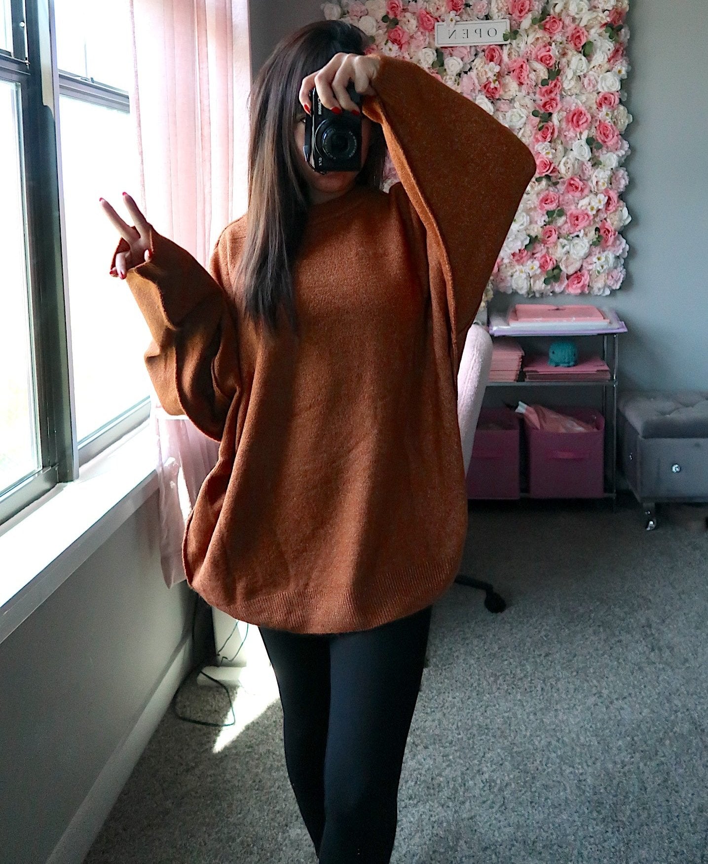 Cozy Oversized Sweater - Pumpkin Spice