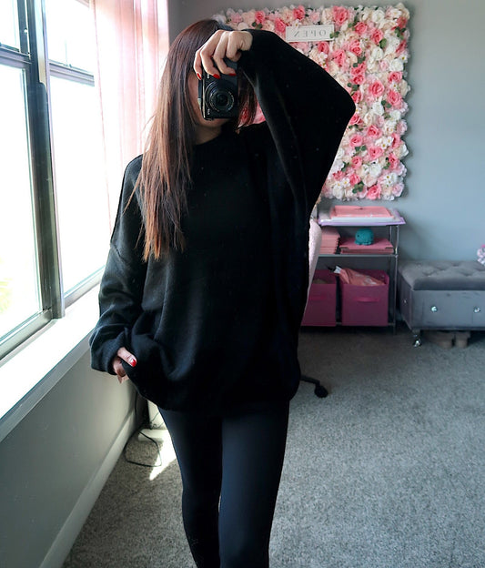 Cozy Oversized Sweater - Black