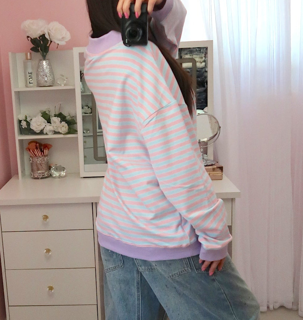 Cotton Candy Striped Sweater