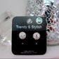 Gold Dipped CZ Halo Stud Earrings *2 colors available*