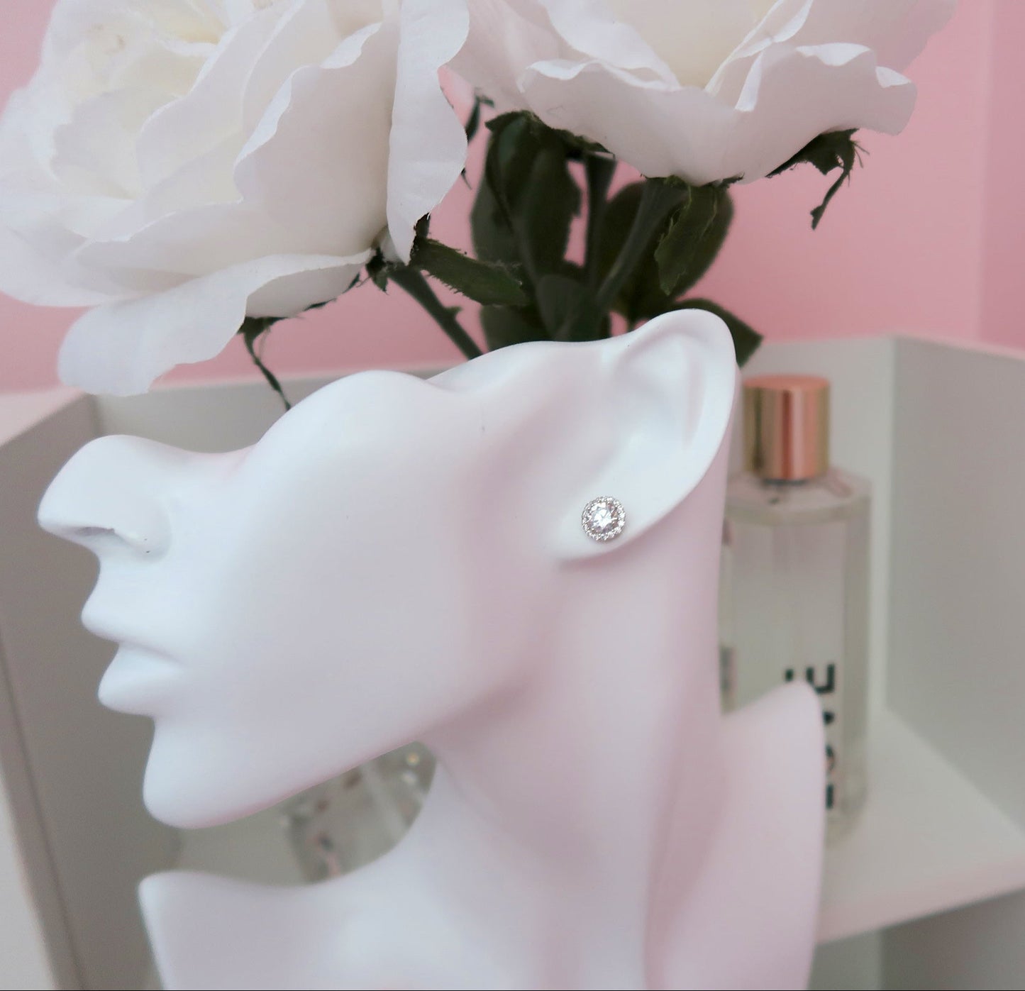 Gold Dipped CZ Halo Stud Earrings *2 colors available*