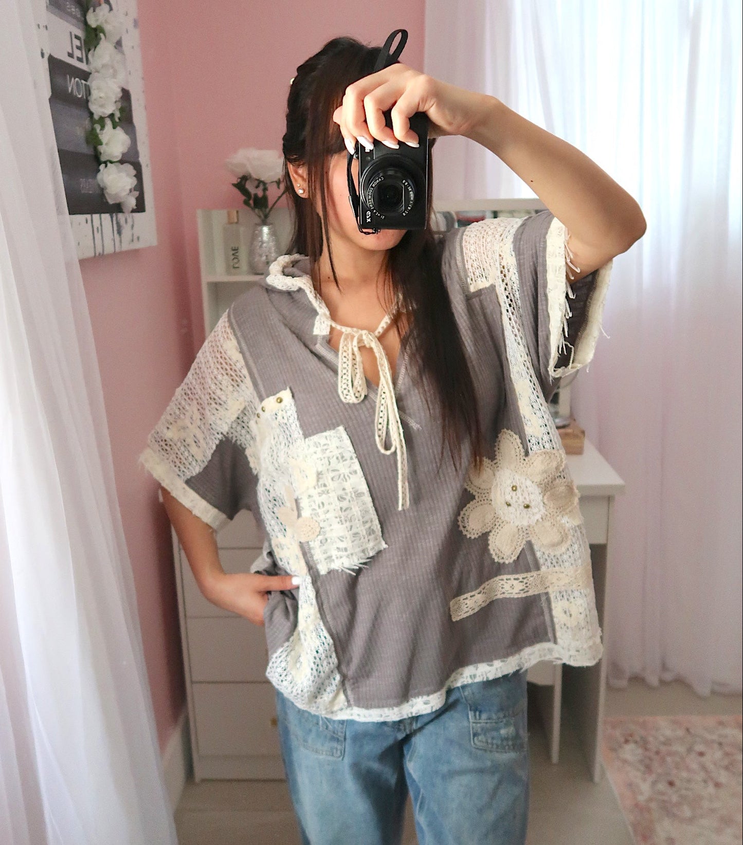 Grey Skies Hooded Top