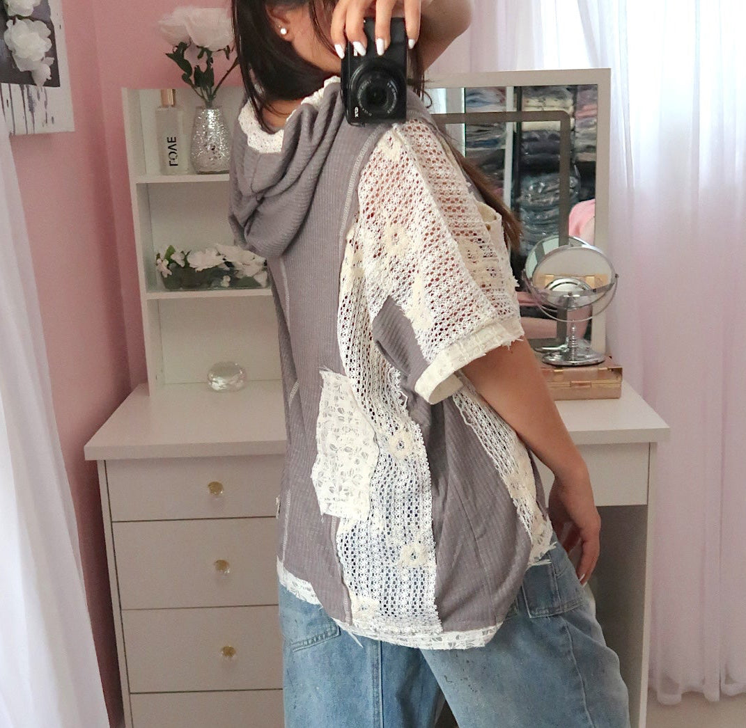 Grey Skies Hooded Top