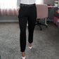 Office Pant With Belt - Black