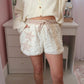 Stars and Ruffle Shorts - Cream