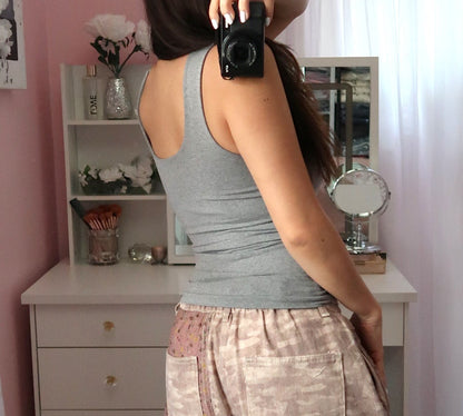 Seamless Long Tank with built-in (6 colors available)