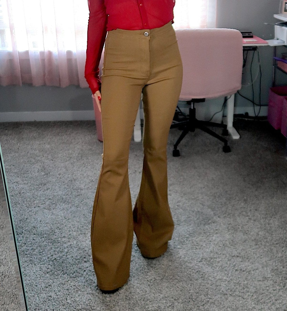 Bell Bottom Pants - Mocha