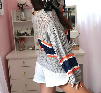 Varsity Summer Top - Grey