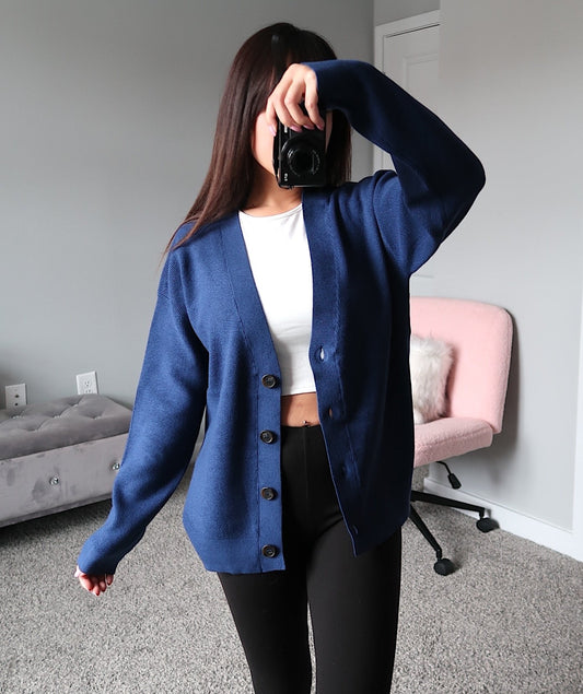 May Cardigan - Light Navy