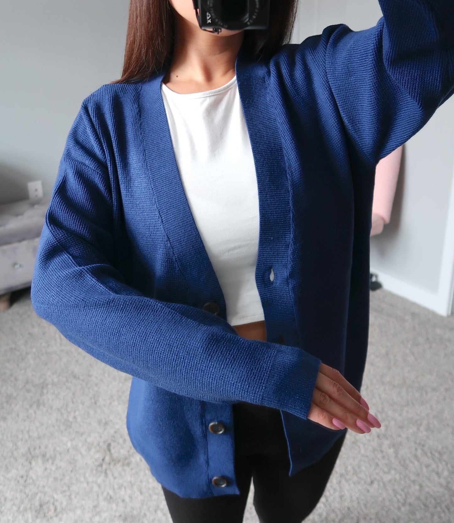 May Cardigan - Light Navy