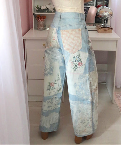 Spring Patchwork Jeans (Large)