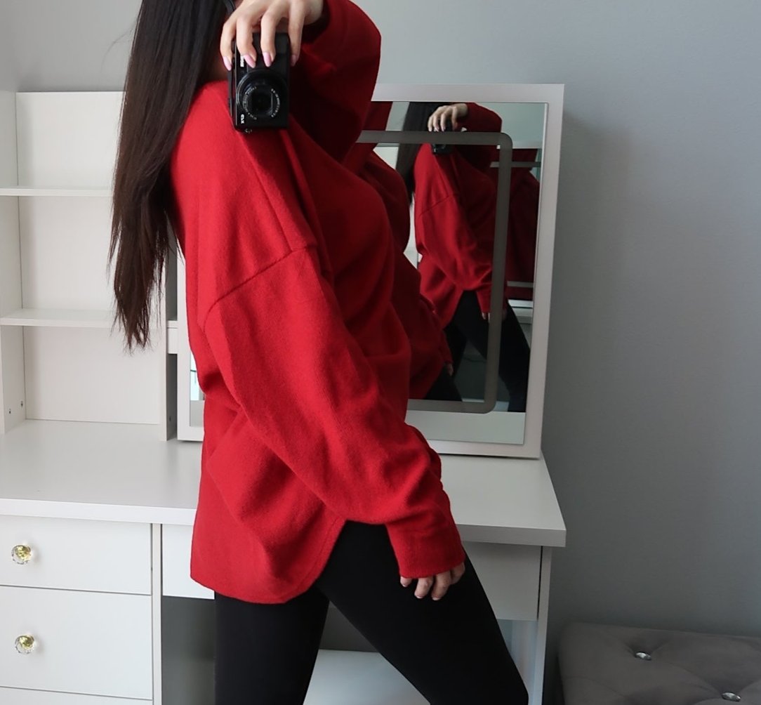 Soft Brushed Sweater - Red