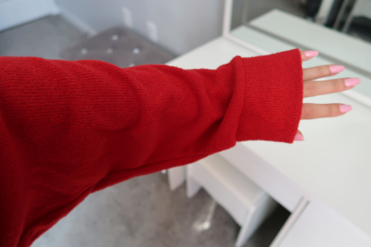 Soft Brushed Sweater - Red