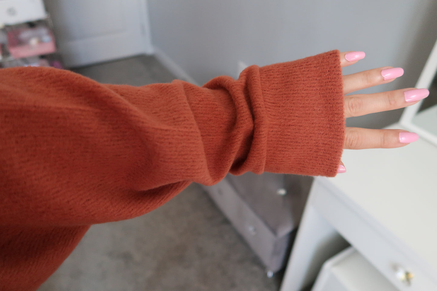 Soft Brushed Sweater - Brick