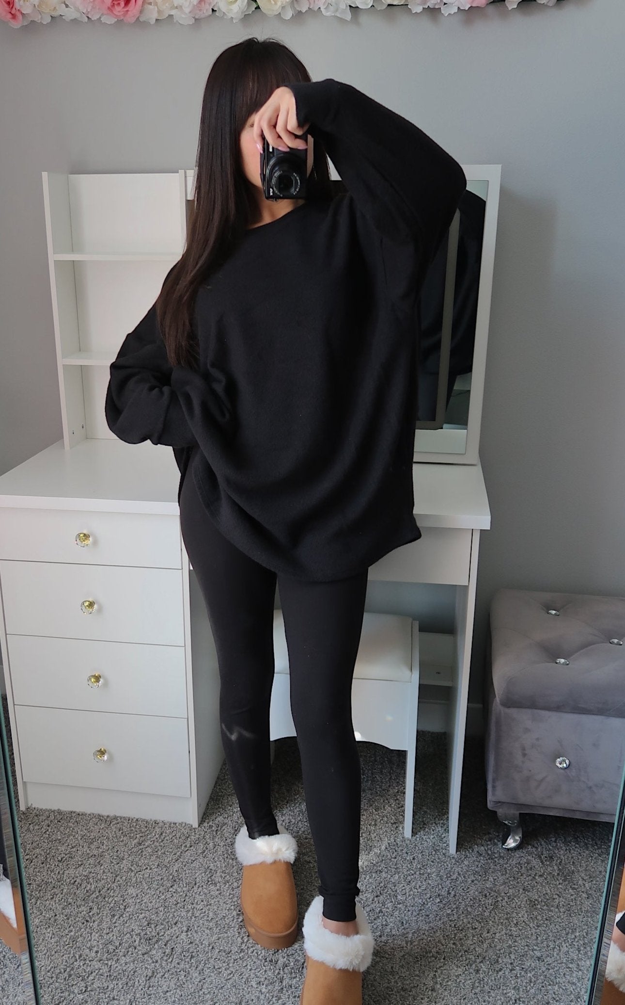 Soft Brushed Sweater - Black