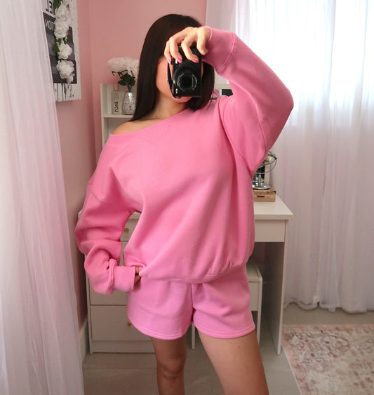 Cold Shoulder Set - Pink