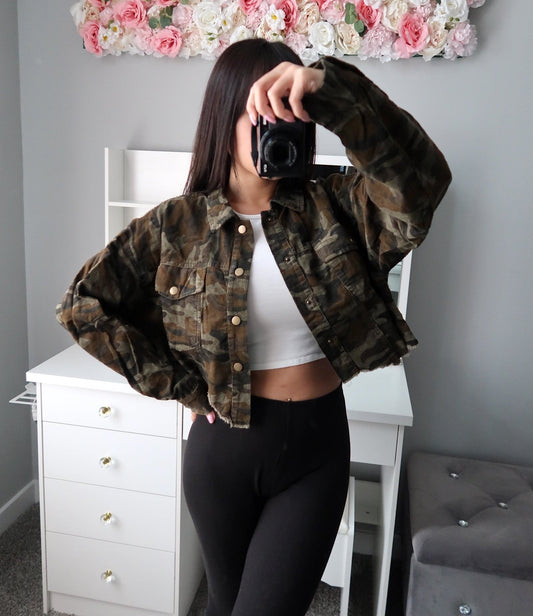 Cropped Camo Jacket