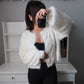 Feather Soft Open Cardigan - Ivory