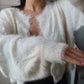 Feather Soft Open Cardigan - Ivory