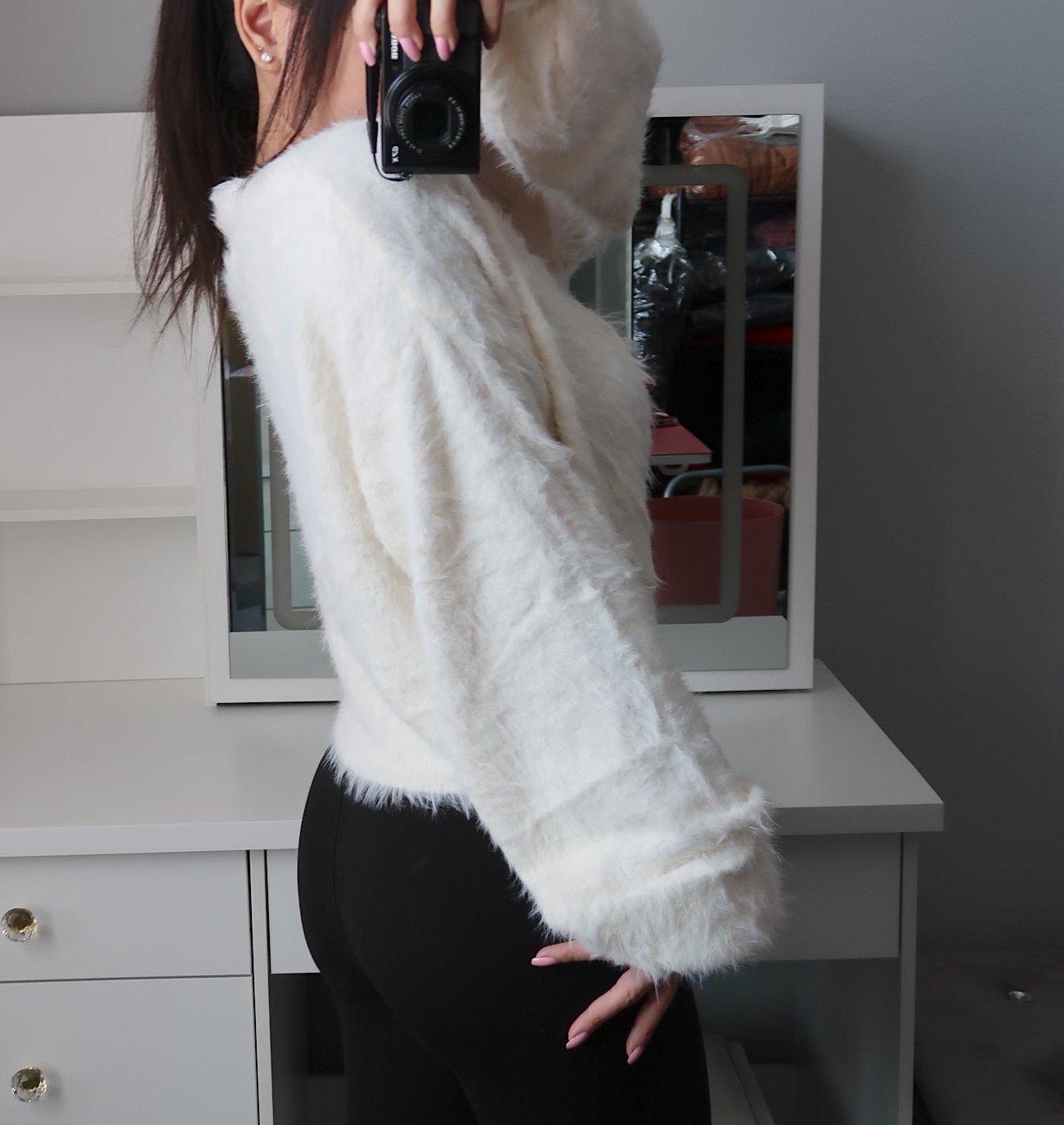 Feather Soft Open Cardigan - Ivory