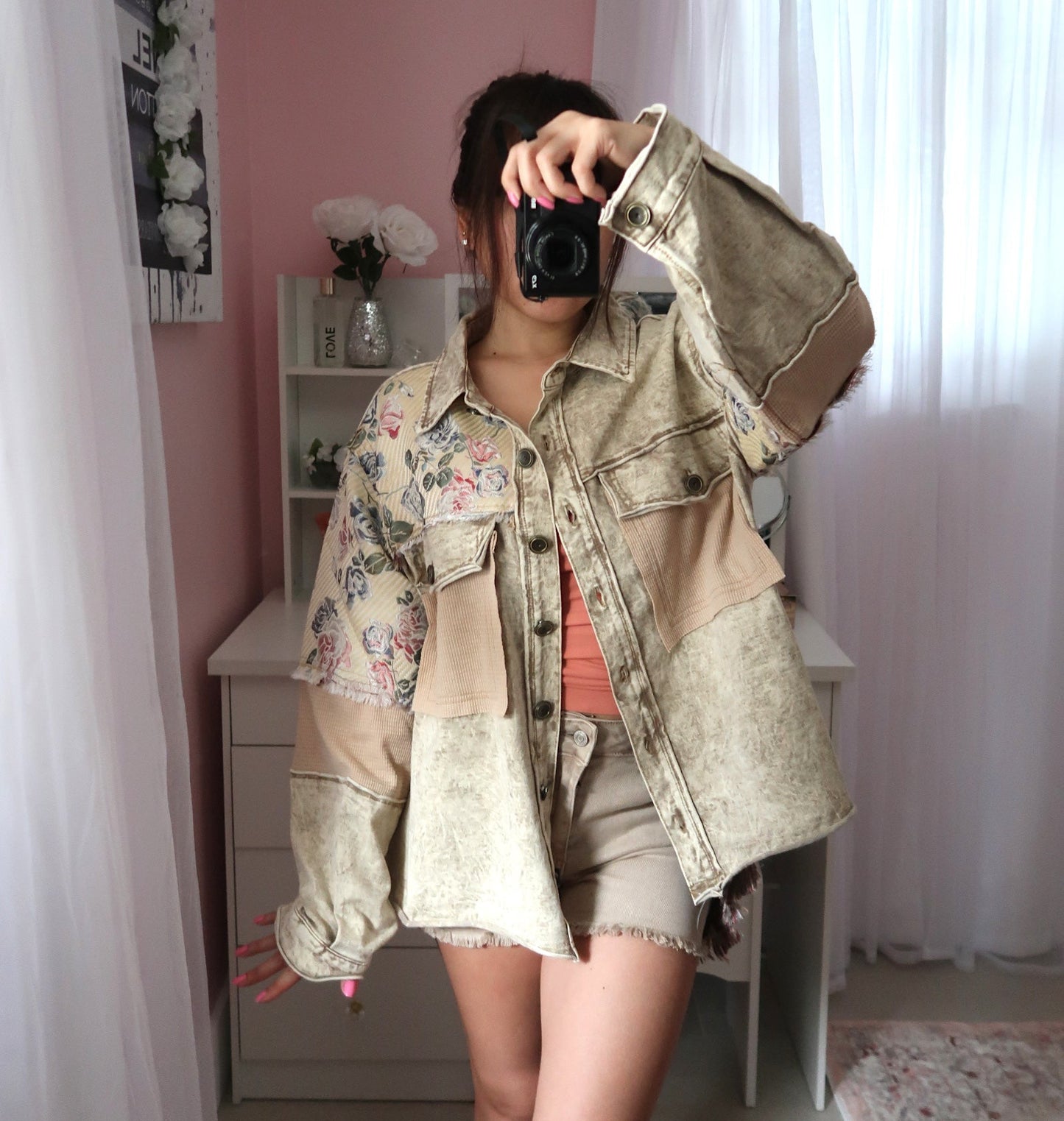 Magnolia Shacket - Taupe