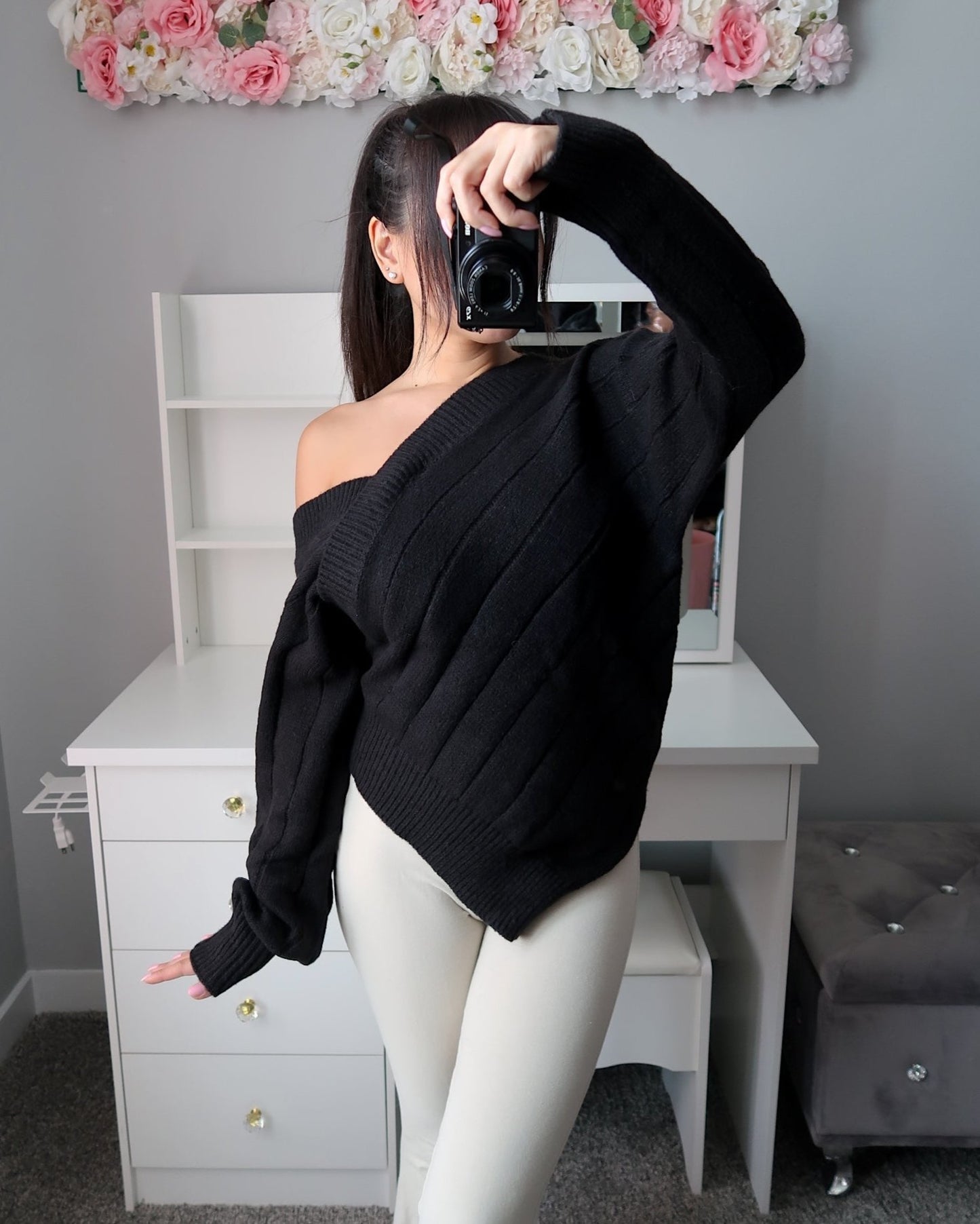 Sassy Shoulder Sweater