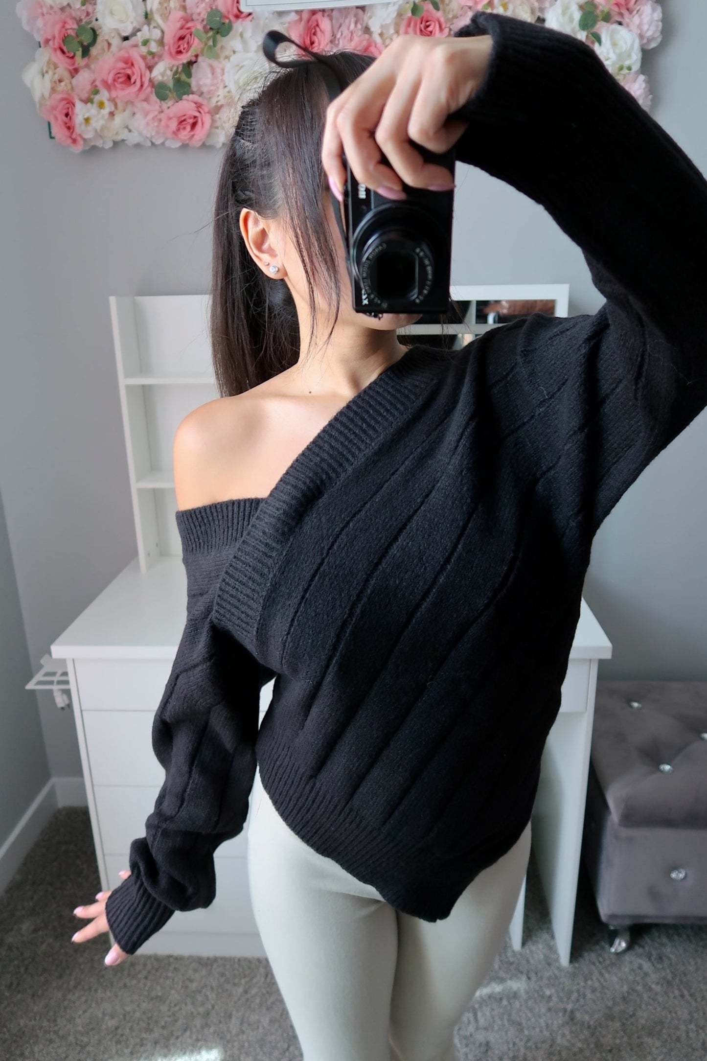 Sassy Shoulder Sweater