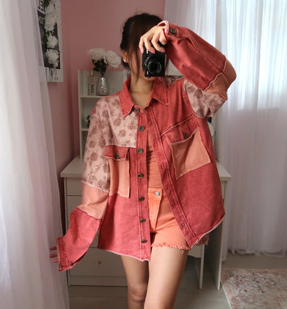 Magnolia Shacket - Rust