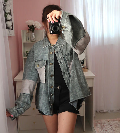 Magnolia Shacket - Charcoal